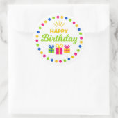 お誕生日おめでとう ラウンドシール (バッグ)