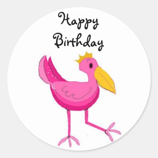 お誕生日おめでとう ラウンドシール (正面)