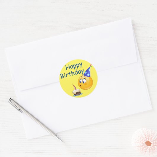 お誕生日おめでとう ラウンドシール (封筒)