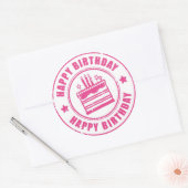 お誕生日おめでとう ラウンドシール (封筒)