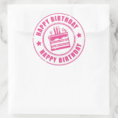 お誕生日おめでとう ラウンドシール (バッグ)