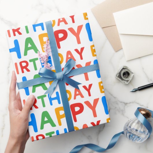 お誕生日おめでとう ラッピングペーパー (ギフト)