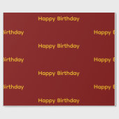 お誕生日おめでとう ラッピングペーパー ( 赤 + 黄 ) (フラット)