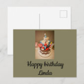 お誕生日おめでとう、リンダ ポストカード (正面/裏面)