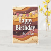 お誕生日おめでとう レイヤードアートカード カード (黄色い花)