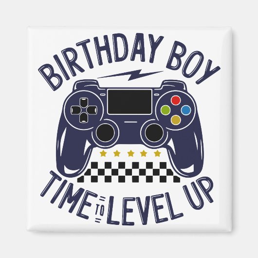 お誕生日おめでとう!レベルアップの時だ マグネット (正面)