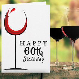 お誕生日おめでとう　ワインボトル60周年 カード
