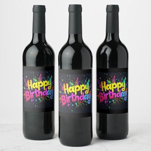 お誕生日おめでとう ワインラベル