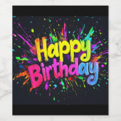 お誕生日おめでとう ワインラベル (シングルラベル)