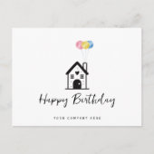 お誕生日おめでとう！不動産のバルーンギフト ポストカード (正面)