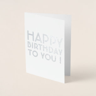 お誕生日おめでとう!中身は無地 箔カード
