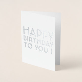 お誕生日おめでとう！中身は無地 箔カード