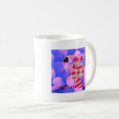 お誕生日おめでとう 今日は私の誕生日 青い風船 コーヒーマグカップ (正面右)