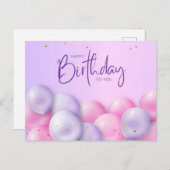 お誕生日おめでとう:伝統的な誕生日祝い ポストカード (正面/裏面)