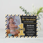 お誕生日おめでとう！写真付きのワンダフルな招待状 招待状 (スタンド正面)