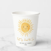 お誕生日おめでとう!太陽の1歳の誕生日 紙コップ (裏面)