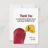 お誕生日おめでとう！子供の誕生日感謝カード サンキューカード (正面)