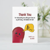 お誕生日おめでとう！子供の誕生日感謝カード サンキューカード (スタンド正面)