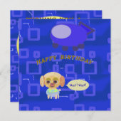 お誕生日おめでとう!子犬宇宙船シェフダッキーカズー ノートカード (正面/裏面)