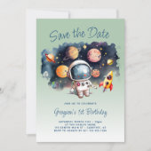 お誕生日おめでとう　宇宙の惑星　1st Birthday セーブザデート (正面)