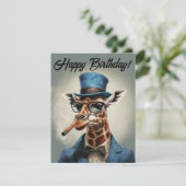 お誕生日おめでとう　帽子を被ったカバの絵 (スタンド正面)