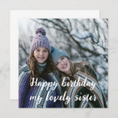 お誕生日おめでとう 愛しの妹 カスタム写真付き (正面/裏面)