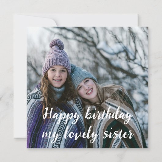 お誕生日おめでとう 愛しの妹 カスタム写真付き (正面)