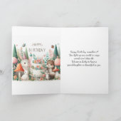 お誕生日おめでとう　愛する孫娘へのグリーティングカード カード (内部)