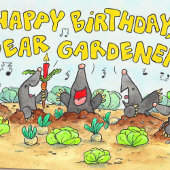 お誕生日おめでとう、愛する庭師さん ポストカード