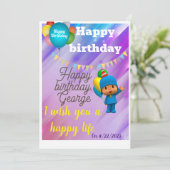 お誕生日おめでとう 招待状 (スタンド正面)