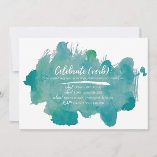 お誕生日おめでとう 招待状 (正面)