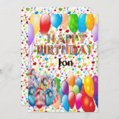 お誕生日おめでとう 招待状 (正面/裏面)