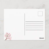 お誕生日おめでとう 春の桜の花のキュートなデザイン ポストカード (裏面)