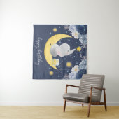 お誕生日おめでとう、月の赤ちゃん象 タペストリー (インサイチュ(横))