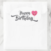 お誕生日おめでとう 楕円形シール (バッグ)