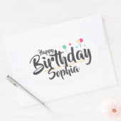 お誕生日おめでとう 楕円形シール (封筒)