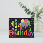 お誕生日おめでとう、楽しい誕生日パーティー ポストカード (スタンド正面)