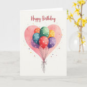 お誕生日おめでとう 水彩カード カード (黄色い花)