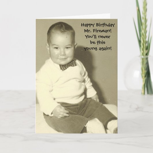 お誕生日おめでとう、消防士さん! カード (正面)