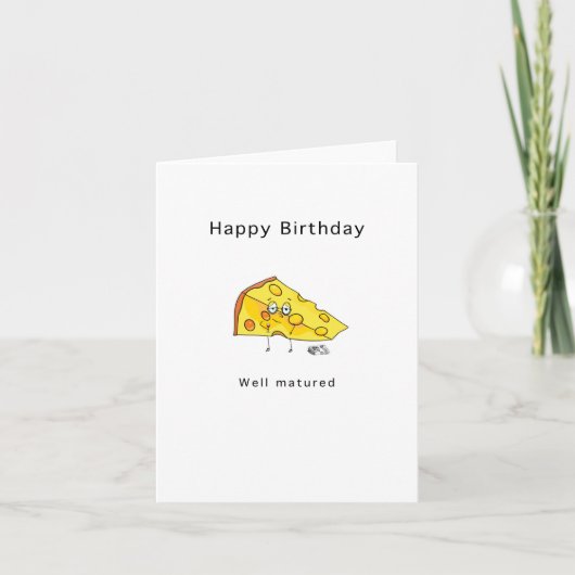 お誕生日おめでとう。熟成しました。バースデーカード カード (正面)