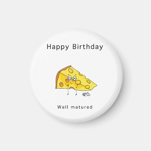 お誕生日おめでとう。熟成。バースデーギフト マグネット (正面)