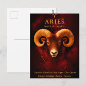 お誕生日おめでとう、牡羊座！｜誕生石のポストカード ポストカード (正面/裏面)