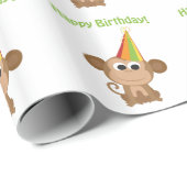 お誕生日おめでとう！猿 ラッピングペーパー (ロールコーナー)