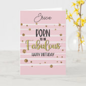 お誕生日おめでとう 生まれつき素敵に カード (黄色い花)