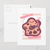 お誕生日おめでとう、生物学の細胞で遊ぼう ポストカード (正面/裏面)