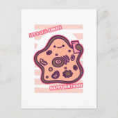 お誕生日おめでとう、生物学の細胞で遊ぼう ポストカード (正面)