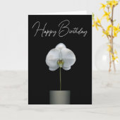 お誕生日おめでとう | 白いハスの花 カード (黄色い花)