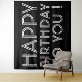 「お誕生日おめでとう！」 | 白黒 タペストリー (インサイチュ)