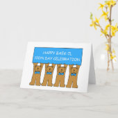 お誕生日おめでとう 百日祝い 100日記念日 男の子 カード (黄色い花)