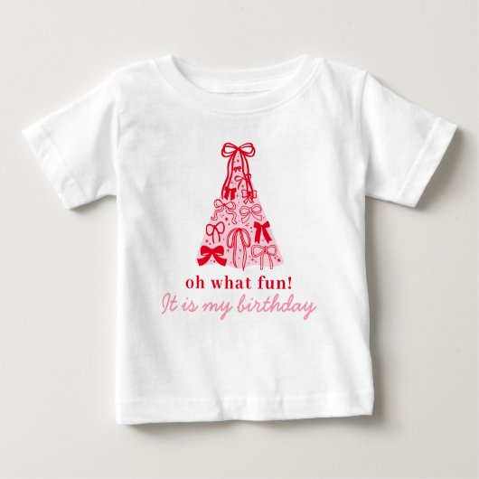 お誕生日おめでとう！私の誕生日ガールTシャツ ベビーTシャツ (正面)